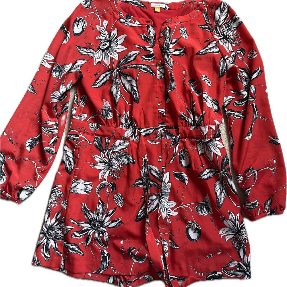Leifsdottir Red Floral Jumpsuit